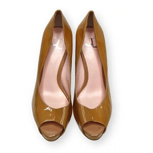 J. Litvack Tan Open Toed Heels